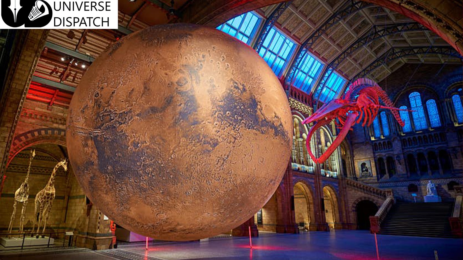 A giant replica of Mars has been installed at the UK’s Natural History Museum