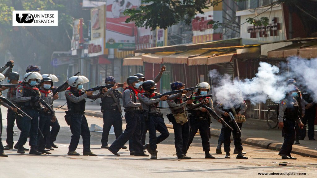 bullets fired in Yangon